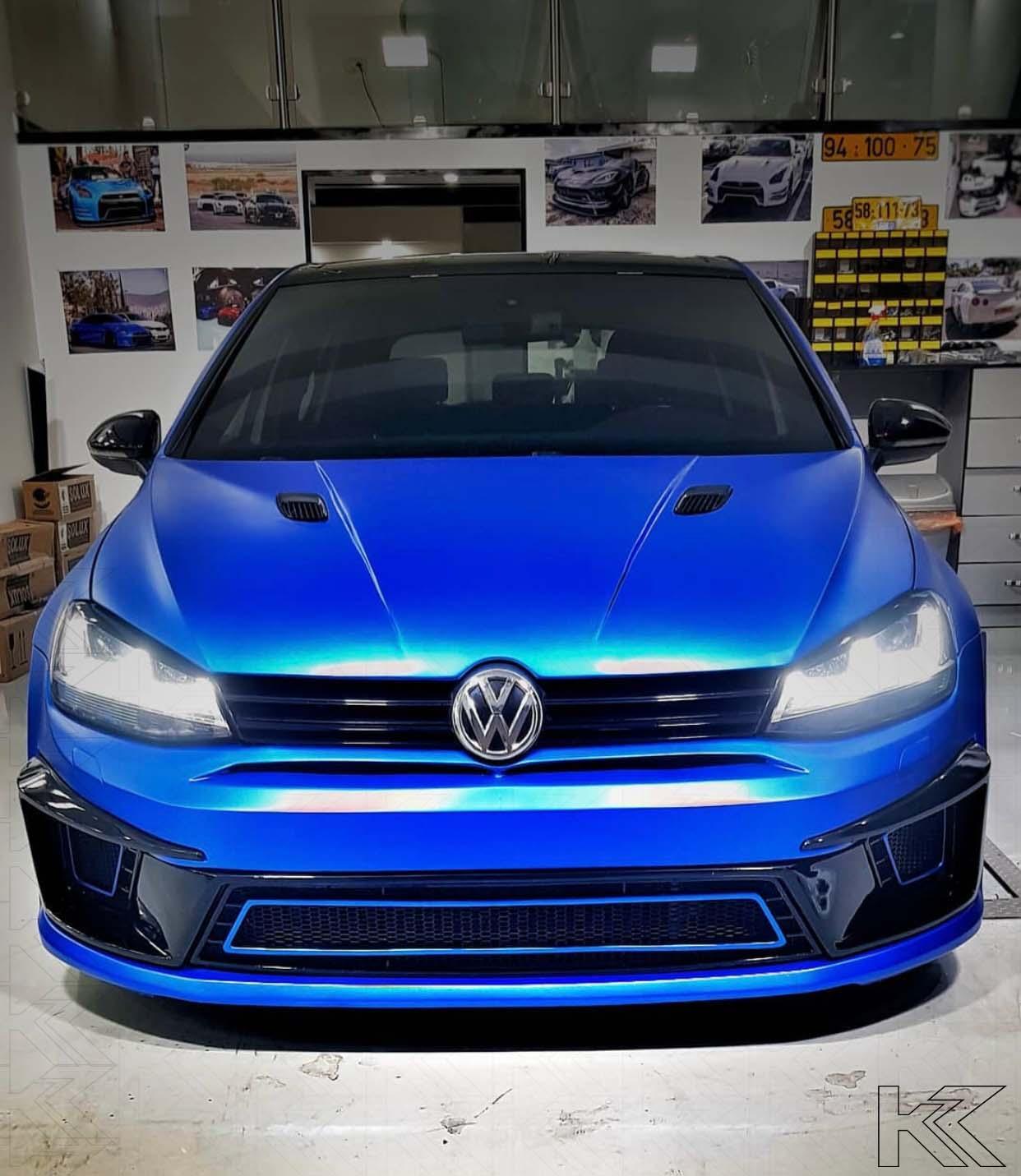 Volkswagen Golf Mk7 Black LED Headlights - R Style Chrome (12-17) - K2 Industries