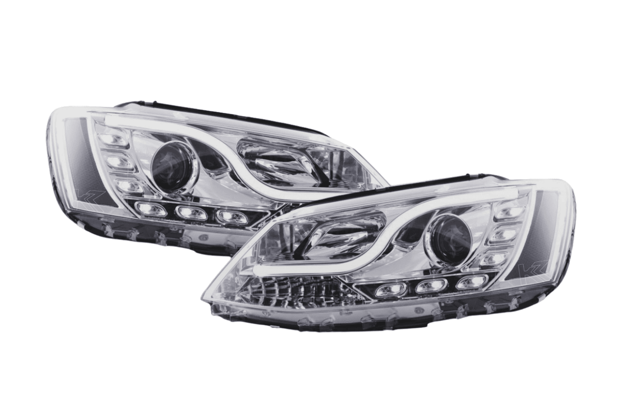 Volkswagen Jetta 6 Chrome LED Headlights with Daytime Running Lights (2011-2018) - K2 Industries