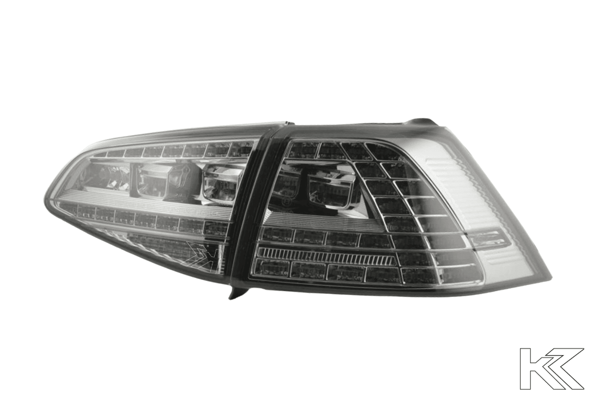 Volkswagen MK7 Golf/GTI/R - Chrome/Smoke LED Tail Lights For Halogen Models (2012-2017) - K2 Industries