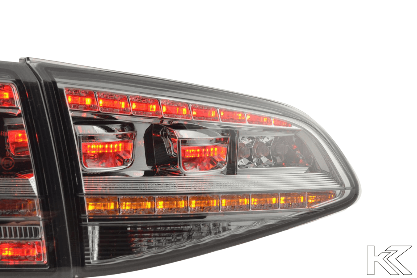 Volkswagen MK7 Golf/GTI/R - Chrome/Smoke LED Tail Lights For Halogen Models (2012-2017) - K2 Industries