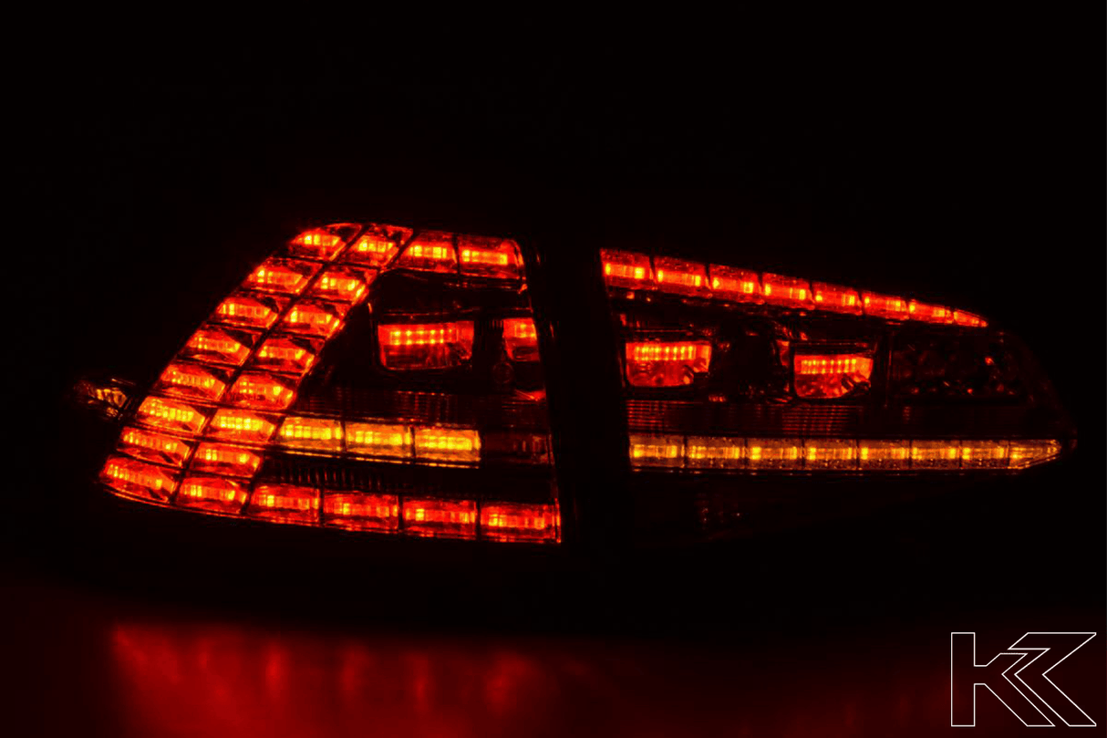 Volkswagen MK7 Golf/GTI/R - Chrome/Smoke LED Tail Lights For Halogen Models (2012-2017) - K2 Industries