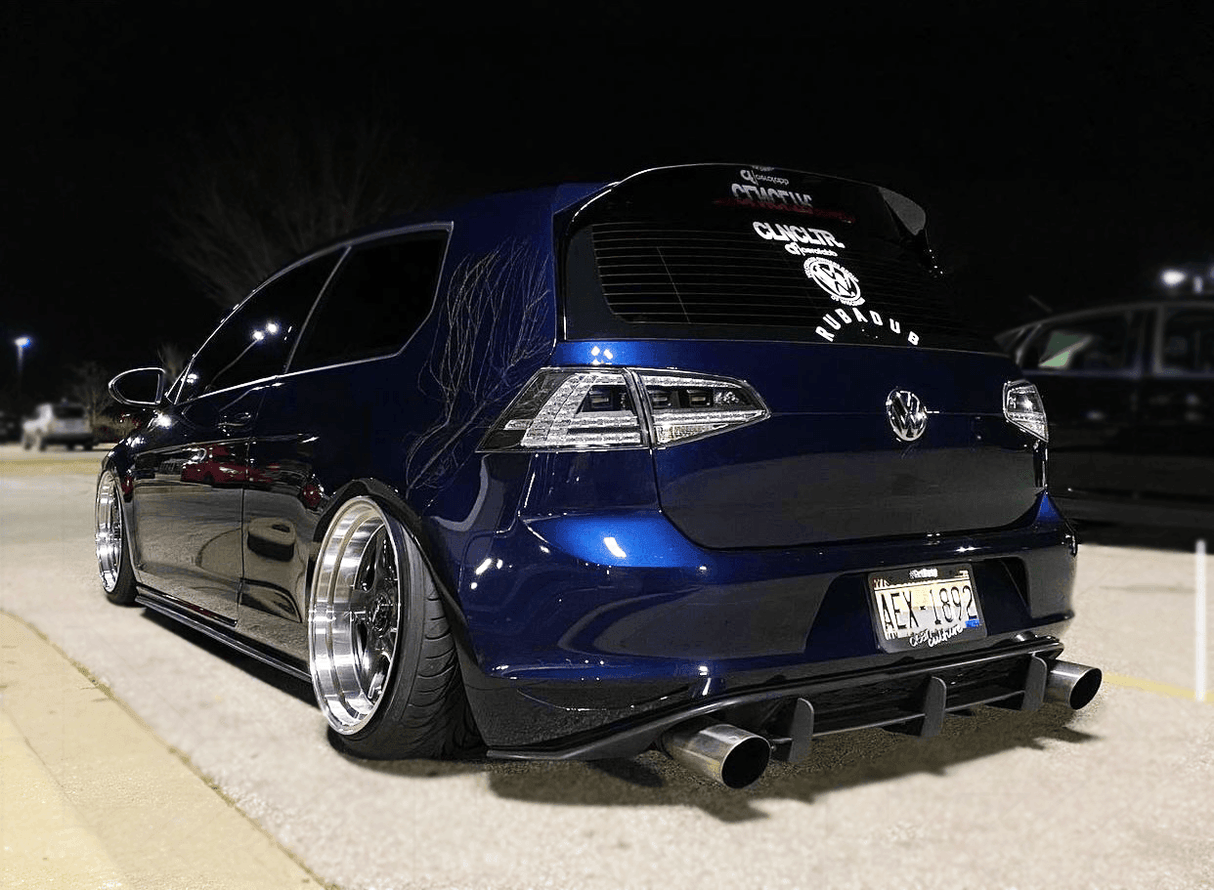 Volkswagen MK7 Golf/GTI/R - Clear/Black LED Tail Lights for Halogen Models (2012-2017) - K2 Industries