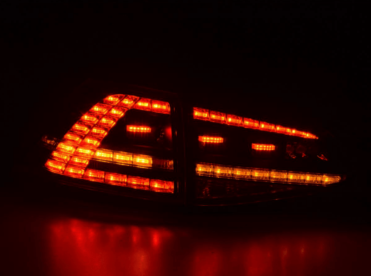 Volkswagen MK7 Golf/GTI/R - Clear/Black LED Tail Lights for Halogen Models (2012-2017) - K2 Industries