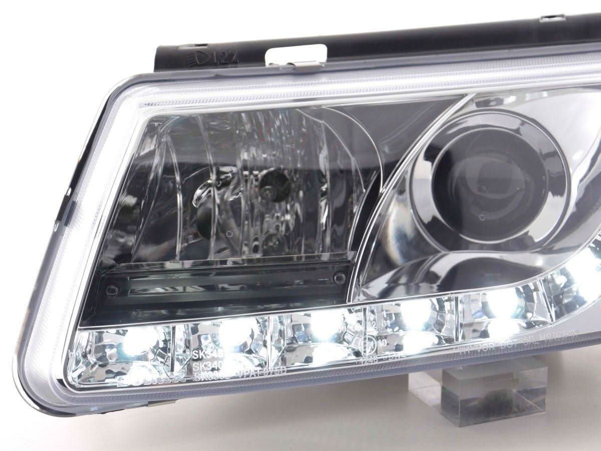 Volkswagen Passat (B5 / 3B) Chrome LED Headlights with Daytime Running Lights (1997 - 2000) - K2 Industries