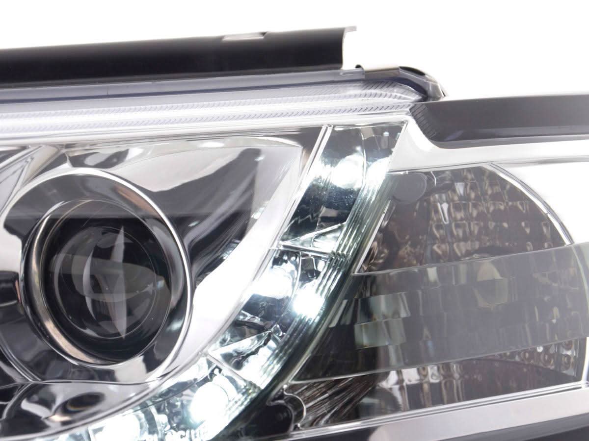 Volkswagen Passat (B5 / 3B) Chrome LED Headlights with Daytime Running Lights (1997 - 2000) - K2 Industries