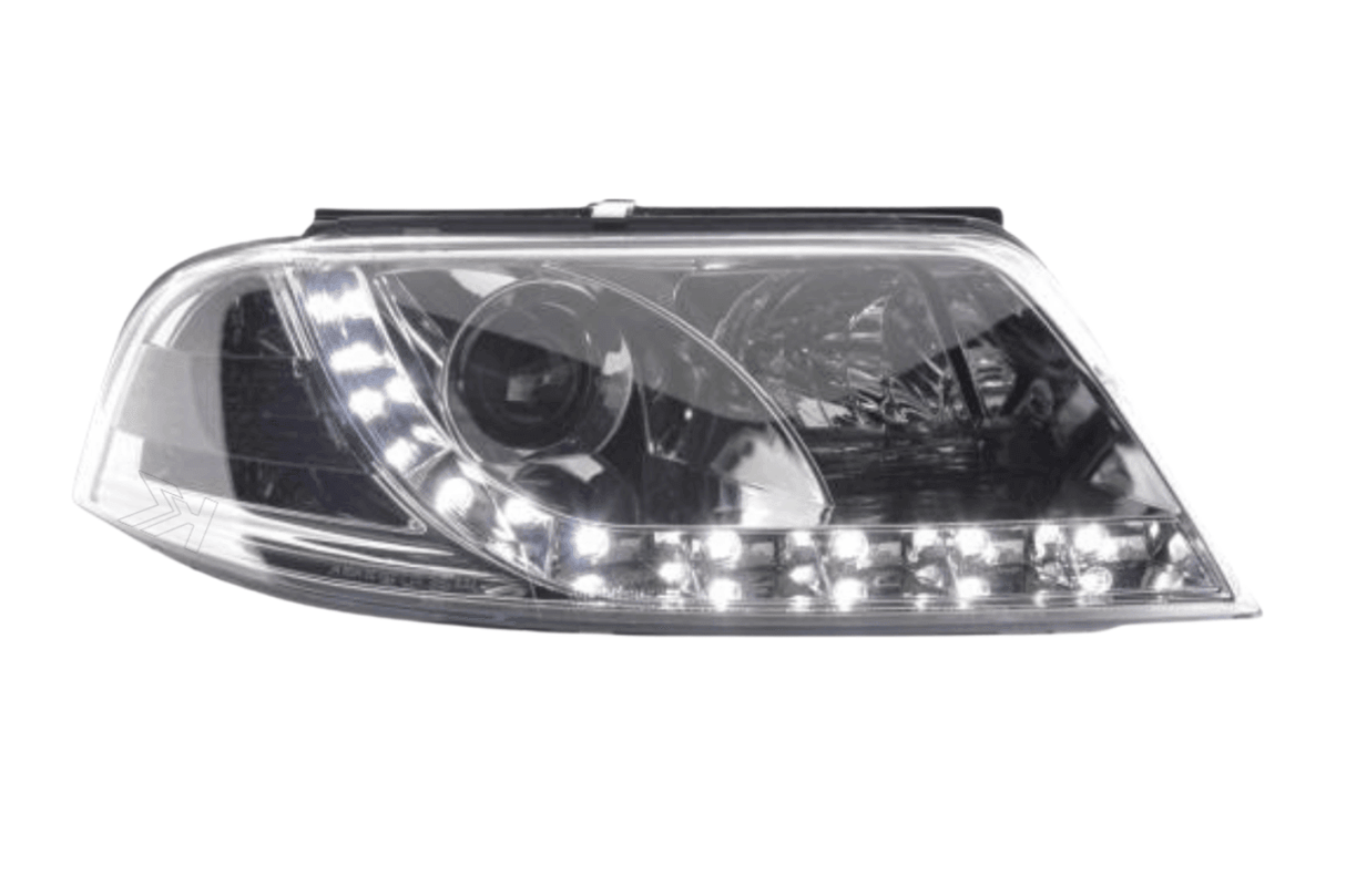 Volkswagen Passat (B5 / 3BG) Chrome LED Headlights with Daytime Running Lights (2000 - 2005) - K2 Industries