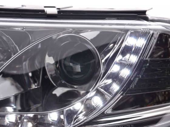 Volkswagen Passat (B5 / 3BG) Chrome LED Headlights with Daytime Running Lights (2000 - 2005) - K2 Industries