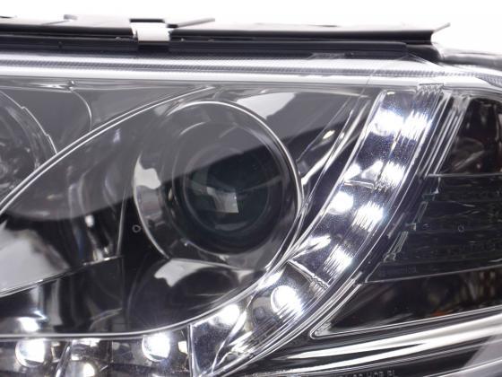 Volkswagen Passat (B5 / 3BG) Chrome LED Headlights with Daytime Running Lights (2000 - 2005) - K2 Industries