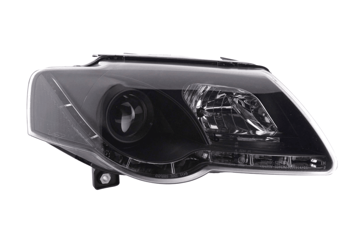 Volkswagen Passat (B6 / 3C) Black LED Headlights with Daytime Running Lights (2005 - 2010) - K2 Industries