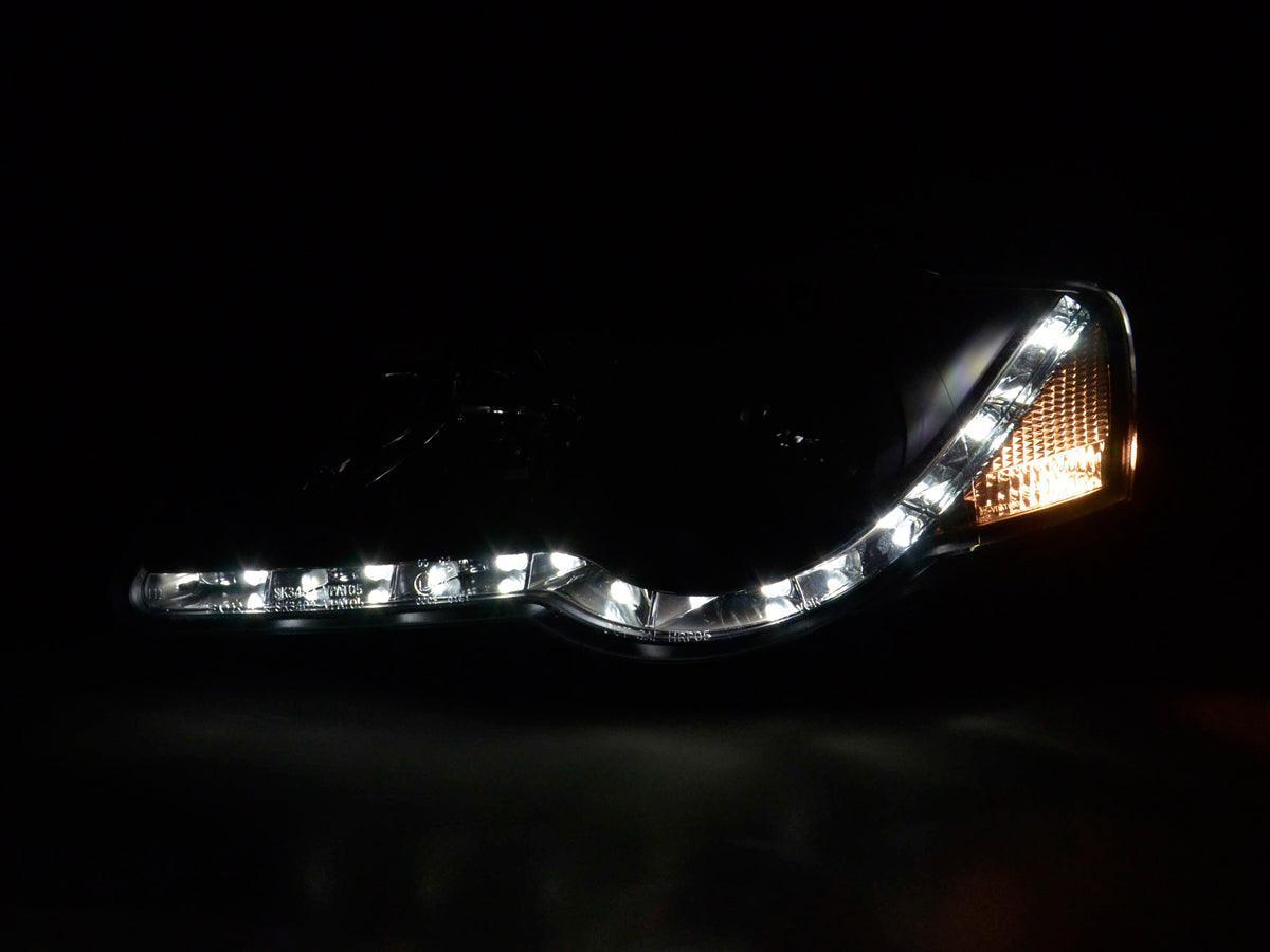 Volkswagen Passat (B6 / 3C) Black LED Headlights with Daytime Running Lights (2005 - 2010) - K2 Industries