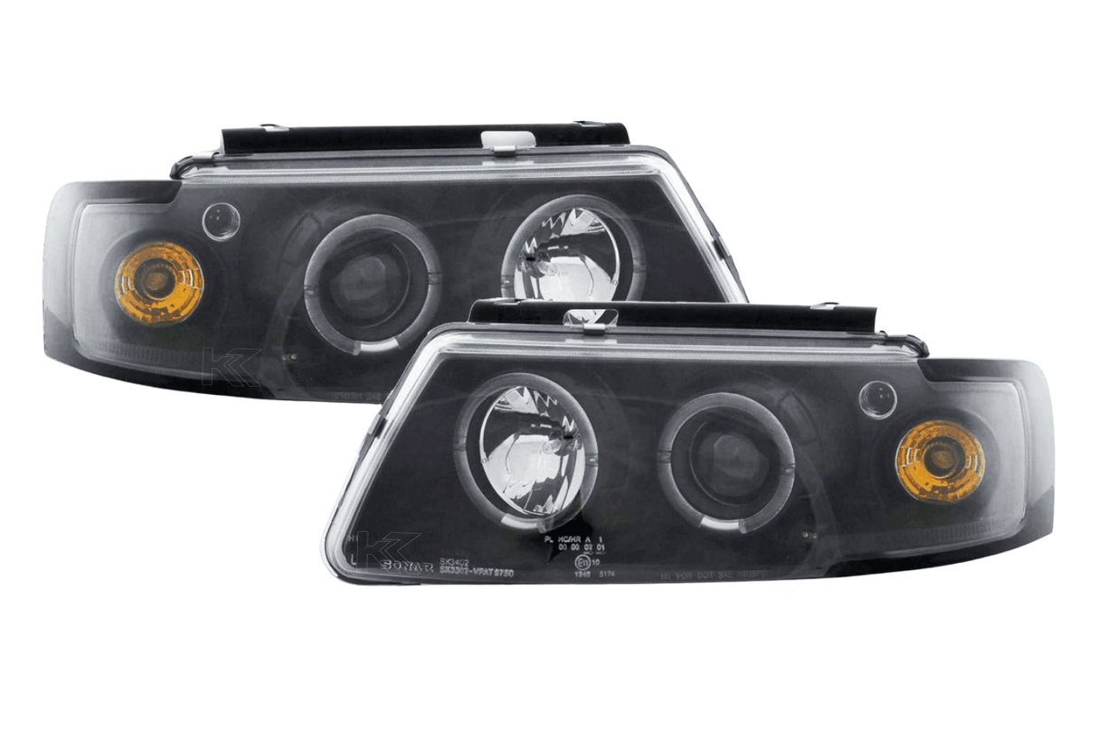 Volkswagen Passat Type 3B 97-00 Black Headlight Set (1997-2000) - K2 Industries