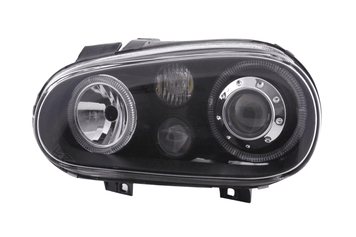 VW Golf 4 (1J) OE+ Black Angel Eyes Headlights- (1998-2003) - K2 Industries