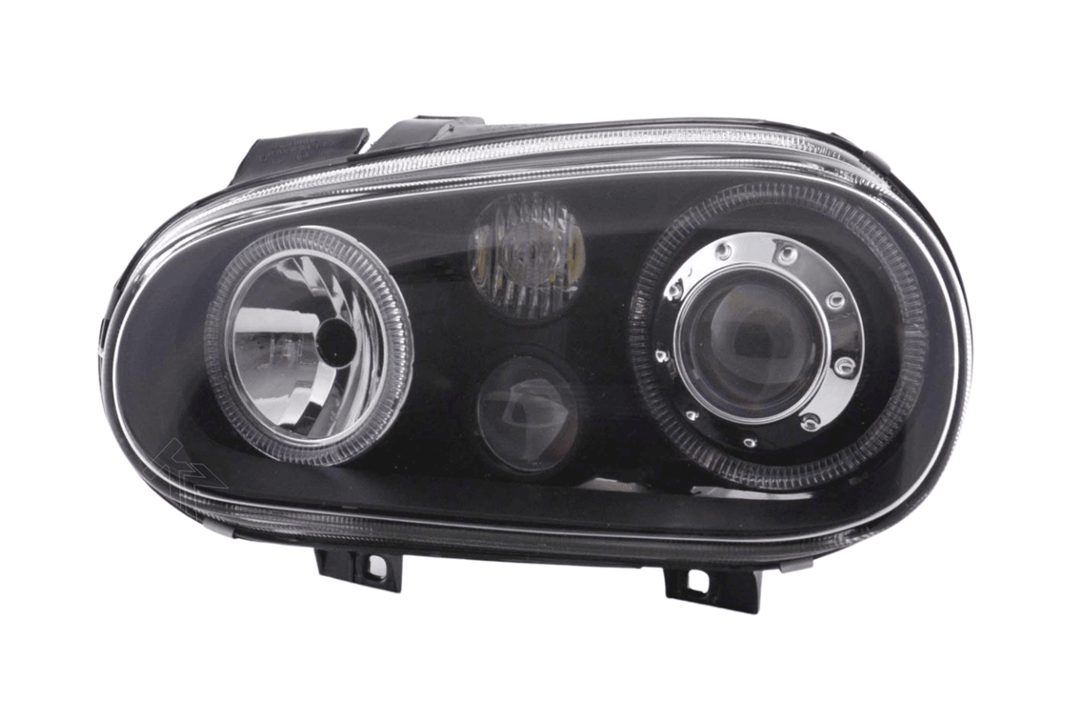 VW Golf 4 (1J) OE+ Black Angel Eyes Headlights- (1998-2003) - K2 Industries
