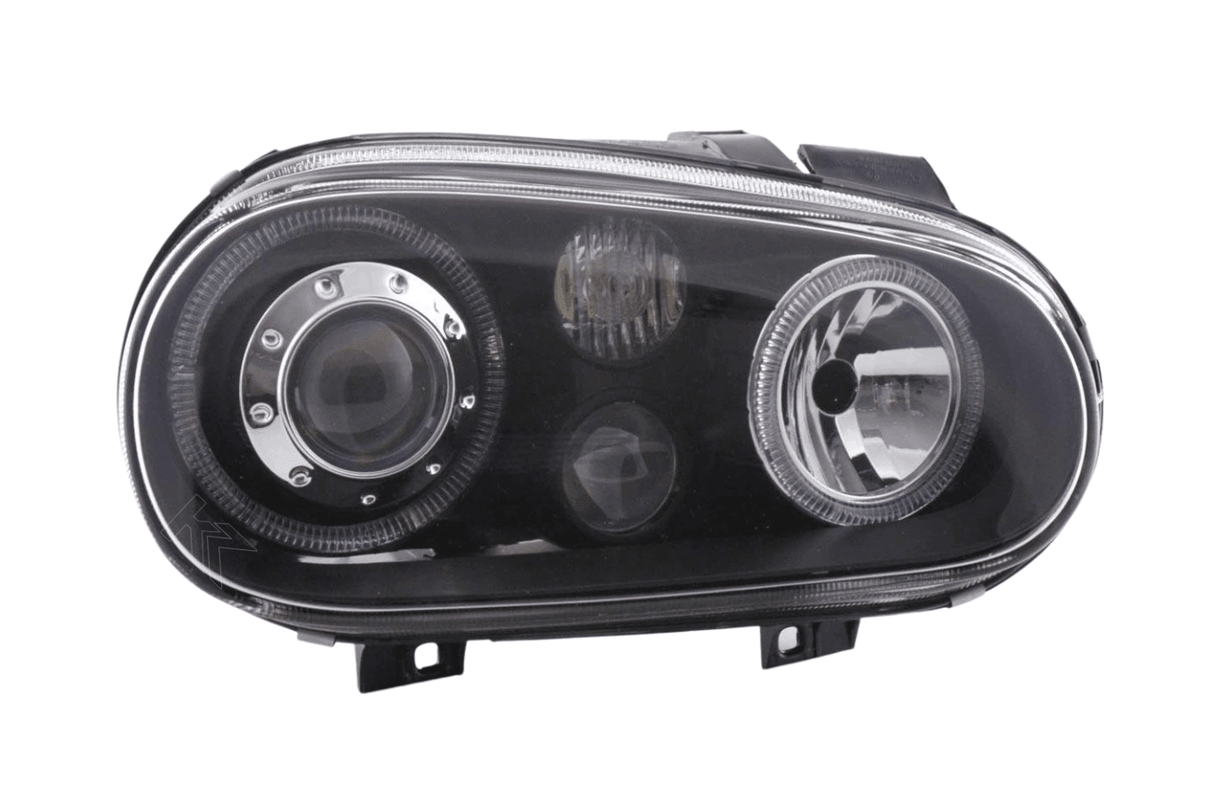VW Golf 4 (1J) OE+ Black Angel Eyes Headlights- (1998-2003) - K2 Industries