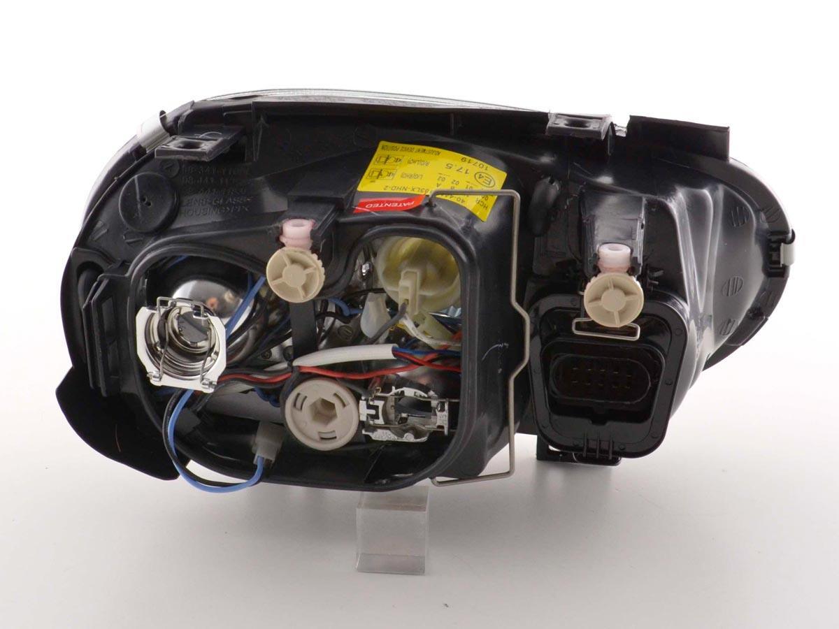 VW Golf 4 (1J) OE+ Black Angel Eyes Headlights- (1998-2003) - K2 Industries