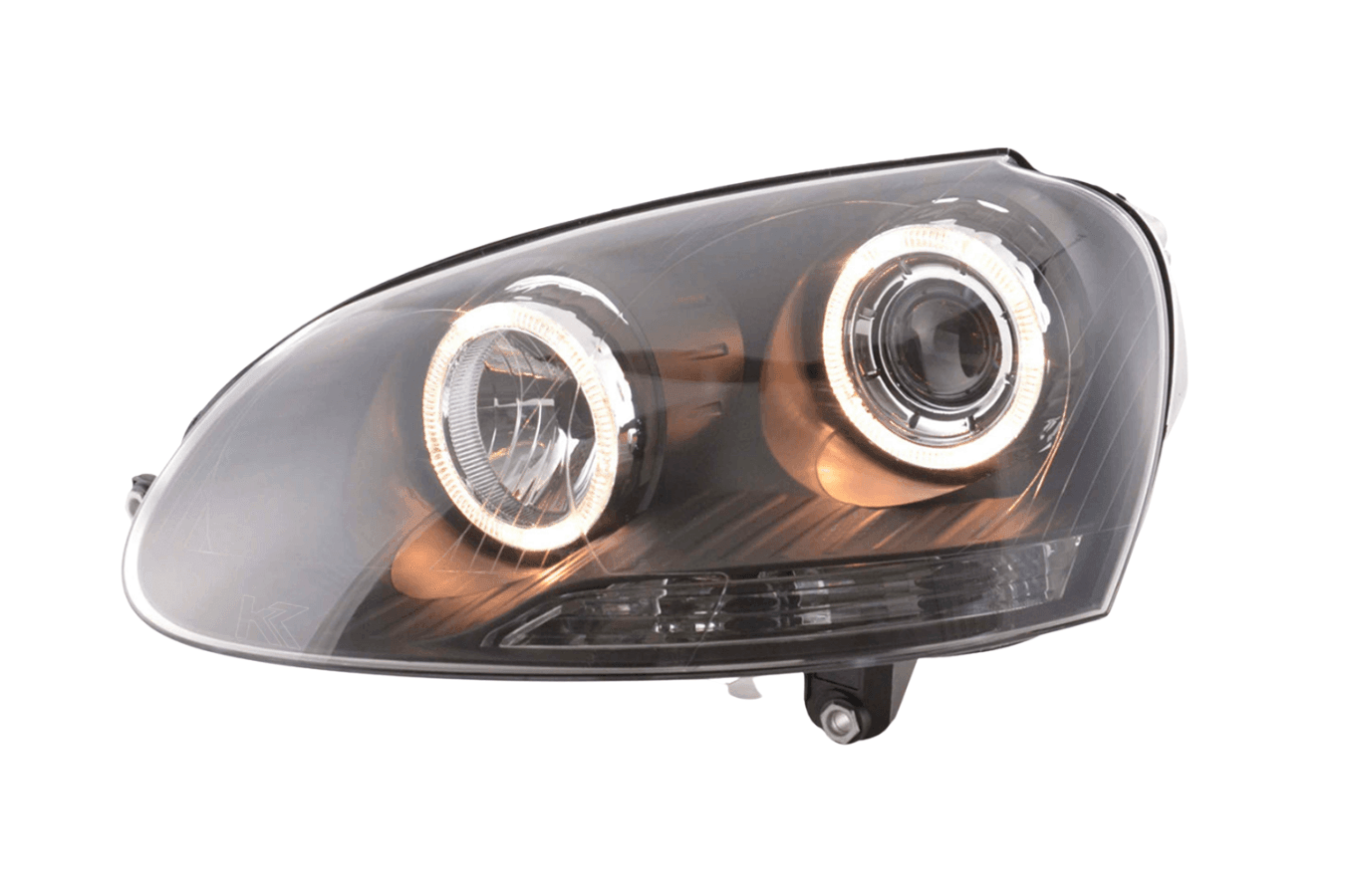 VW Golf 5 Black Angel Eye Headlights with DRL (2003-2008) - K2 Industries