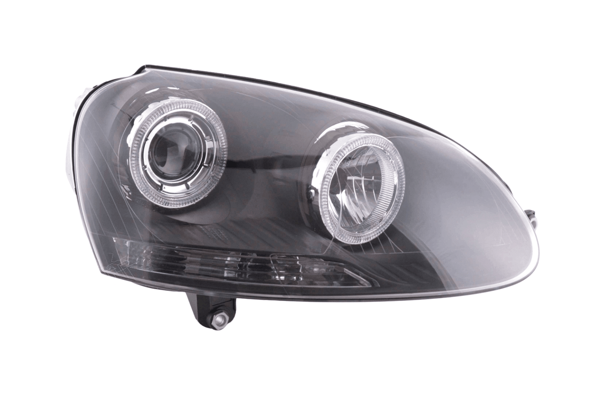 VW Golf 5 Black Angel Eye Headlights with DRL (2003-2008) - K2 Industries