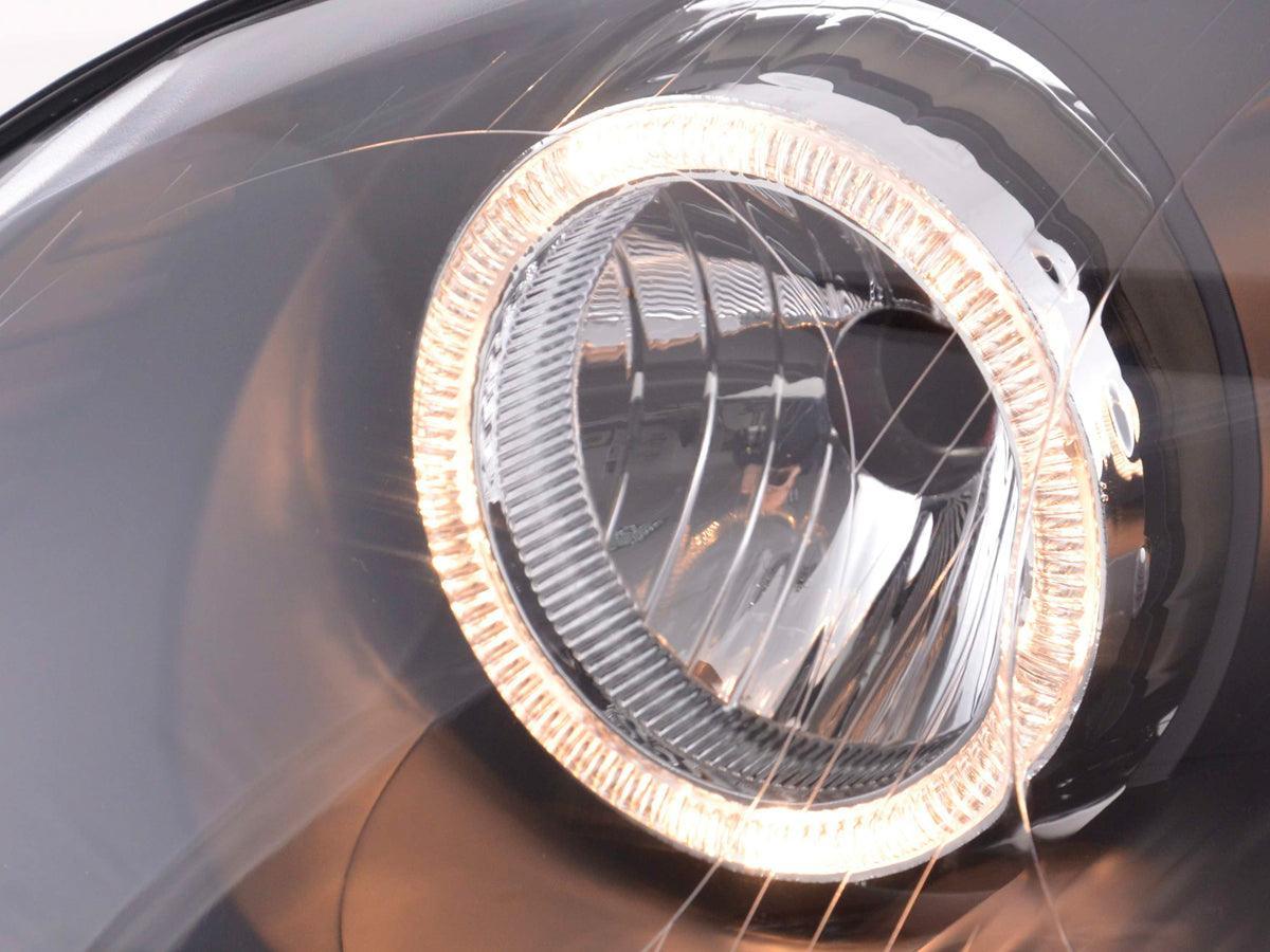 VW Golf 5 Black Angel Eye Headlights with DRL (2003-2008) - K2 Industries