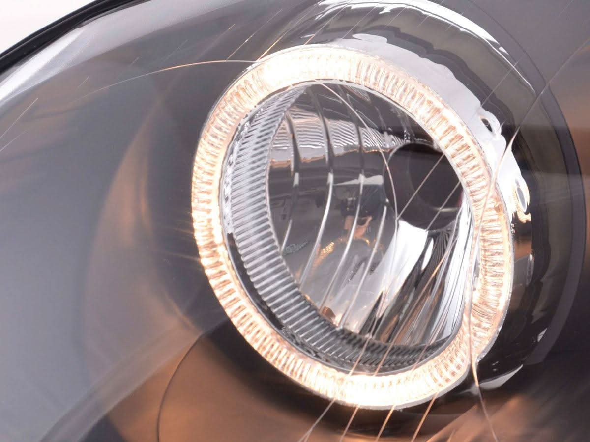 VW Golf 5 Black Angel Eye Headlights with DRL (2003-2008) - K2 Industries