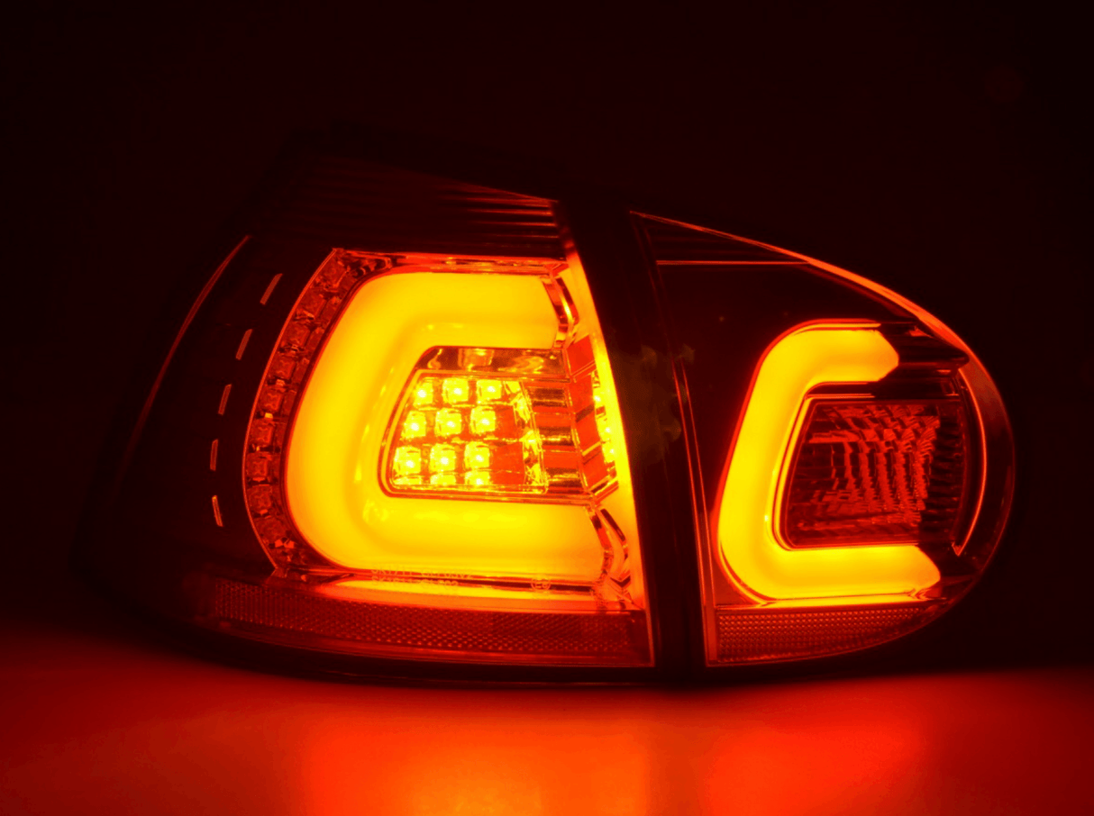 VW Golf 5 Mk5 Chrome Clear LED Tail Lights (2003-2008) - K2 Industries