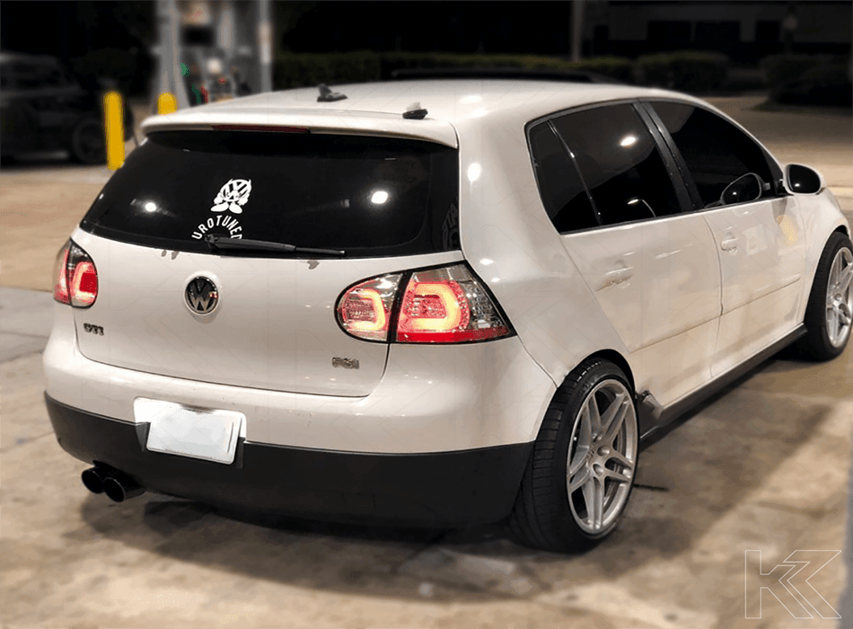 VW Golf 5 Mk5 Chrome Clear LED Tail Lights (2003-2008) - K2 Industries