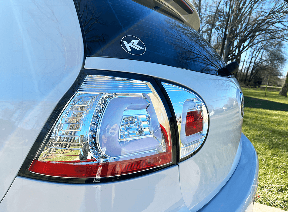 VW Golf 5 Mk5 Chrome Clear LED Tail Lights (2003-2008) - K2 Industries