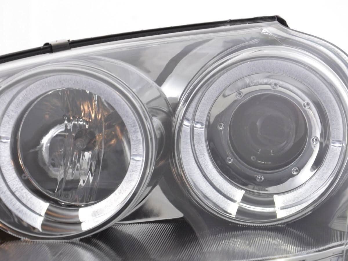VW Golf 5 (Mk5) Chrome LED Angel Eye Headlights - (2003-2008) - K2 Industries