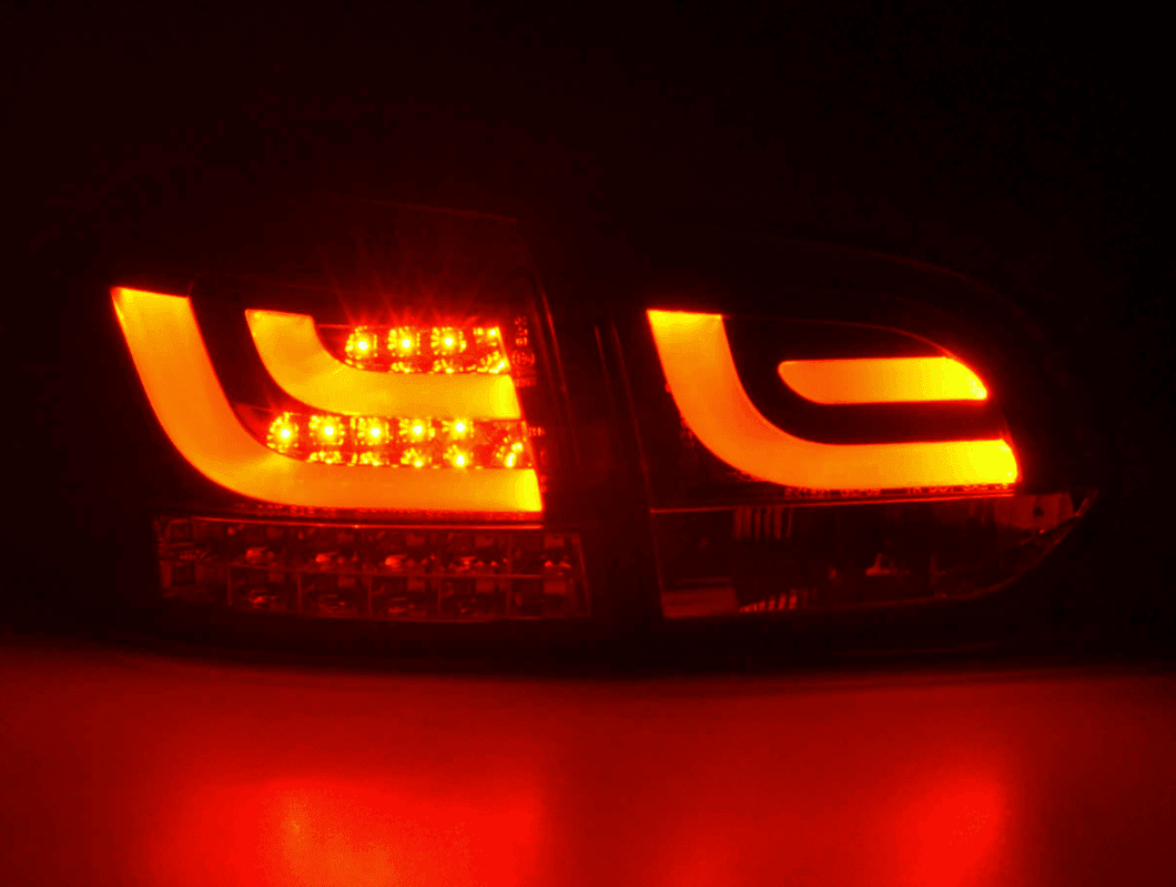VW Golf Mk6 GTI LED Bar Black Tail Lights V1 LED Indicators (2008-2014) - K2 Industries