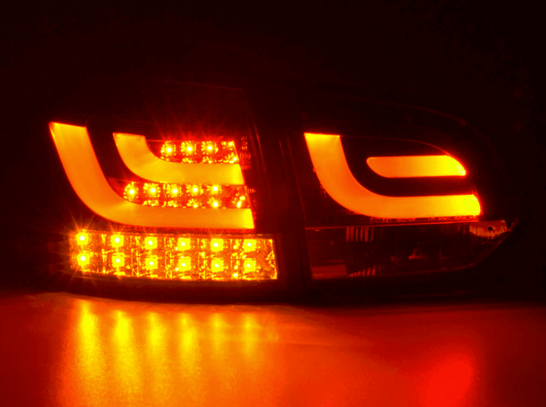 VW Golf Mk6 GTI LED Bar Black Tail Lights V1 LED Indicators (2008-2014) - K2 Industries