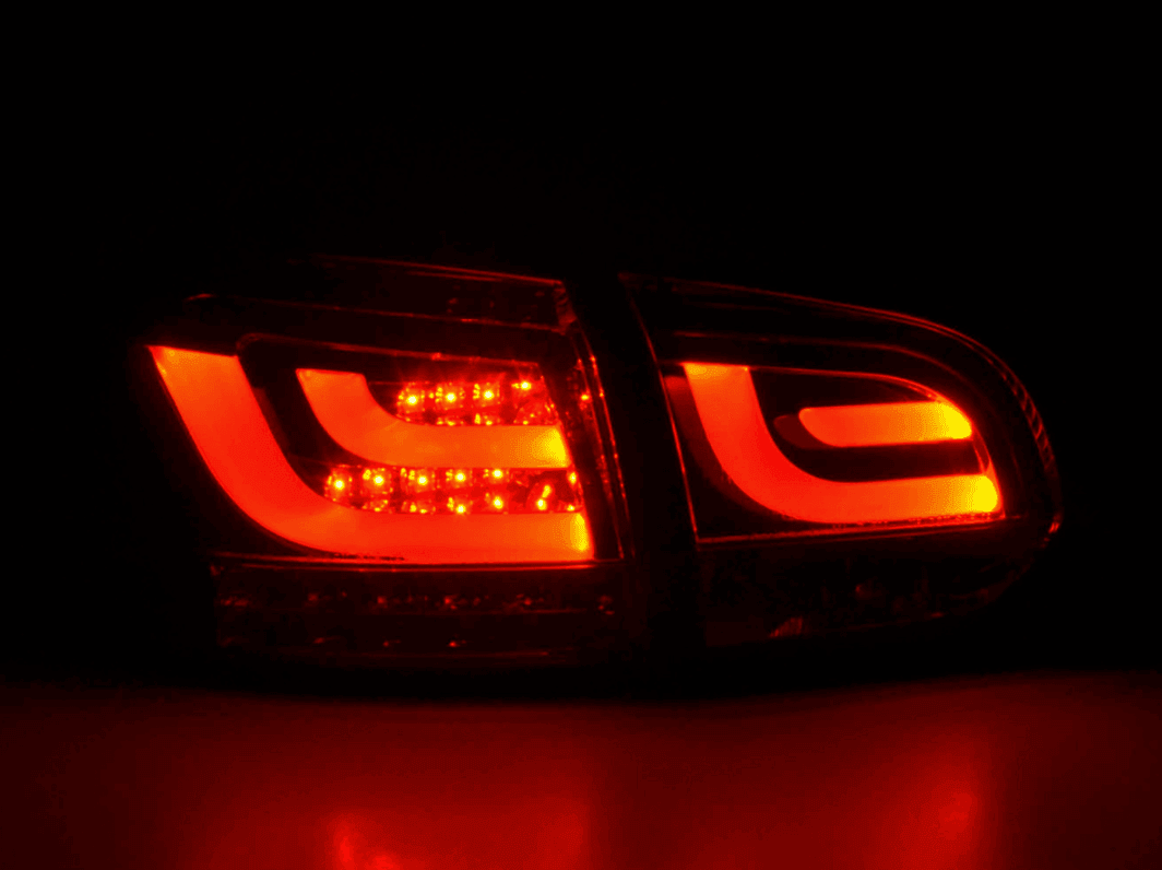 VW Golf Mk6 GTI LED Bar Red/Smoked Tail Lights V1 LED Indicators (2008-2014) - K2 Industries