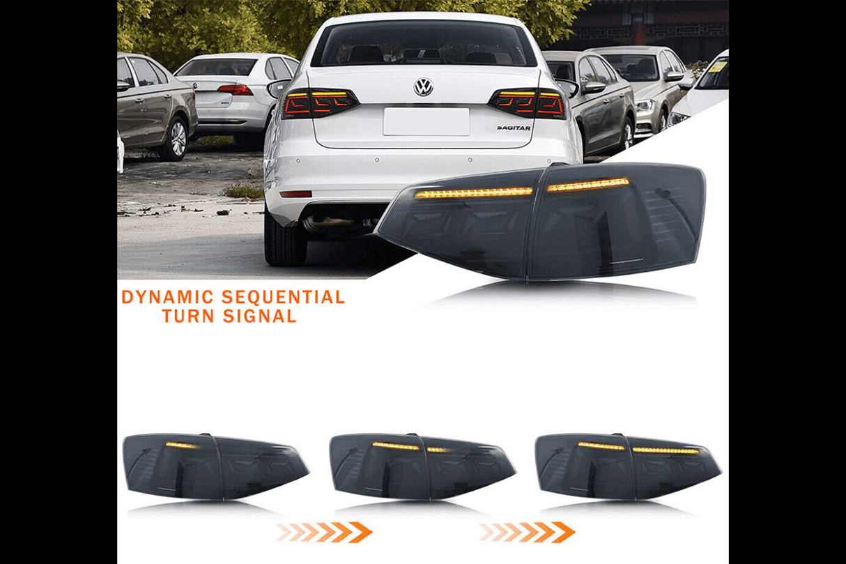 VW Jetta 6th Gen (A6) Dynamic LED Tail Lights 2015-2018 - K2 Industries