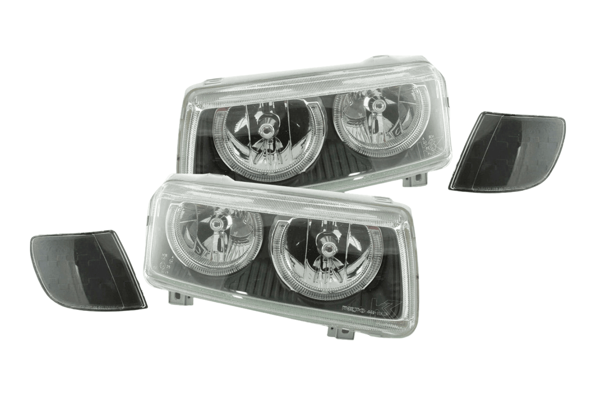 VW Passat B3 type 35i Black Angel Eyes Headlights (1993-1996) - K2 Industries