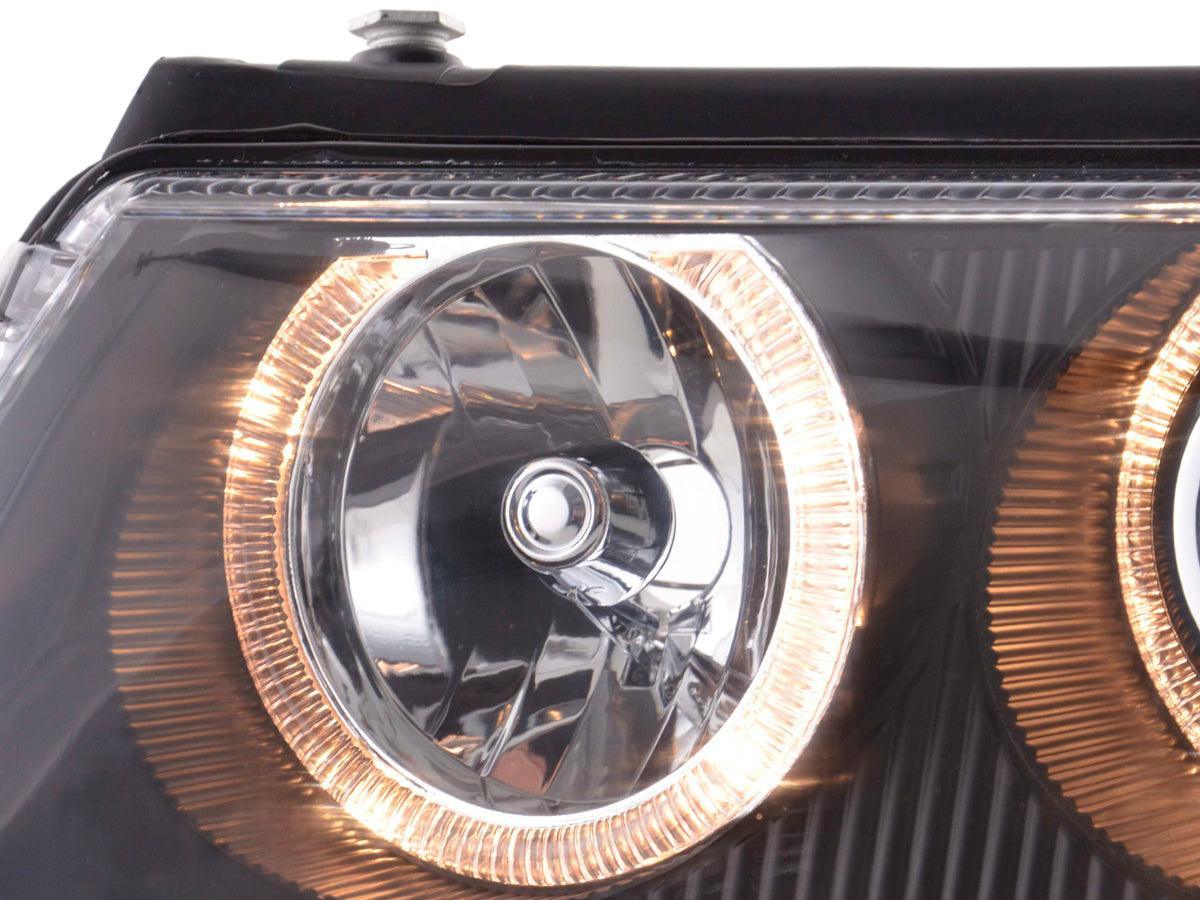 VW Passat B5 3B Black Angel Eyes Headlights (1997-2000) - K2 Industries