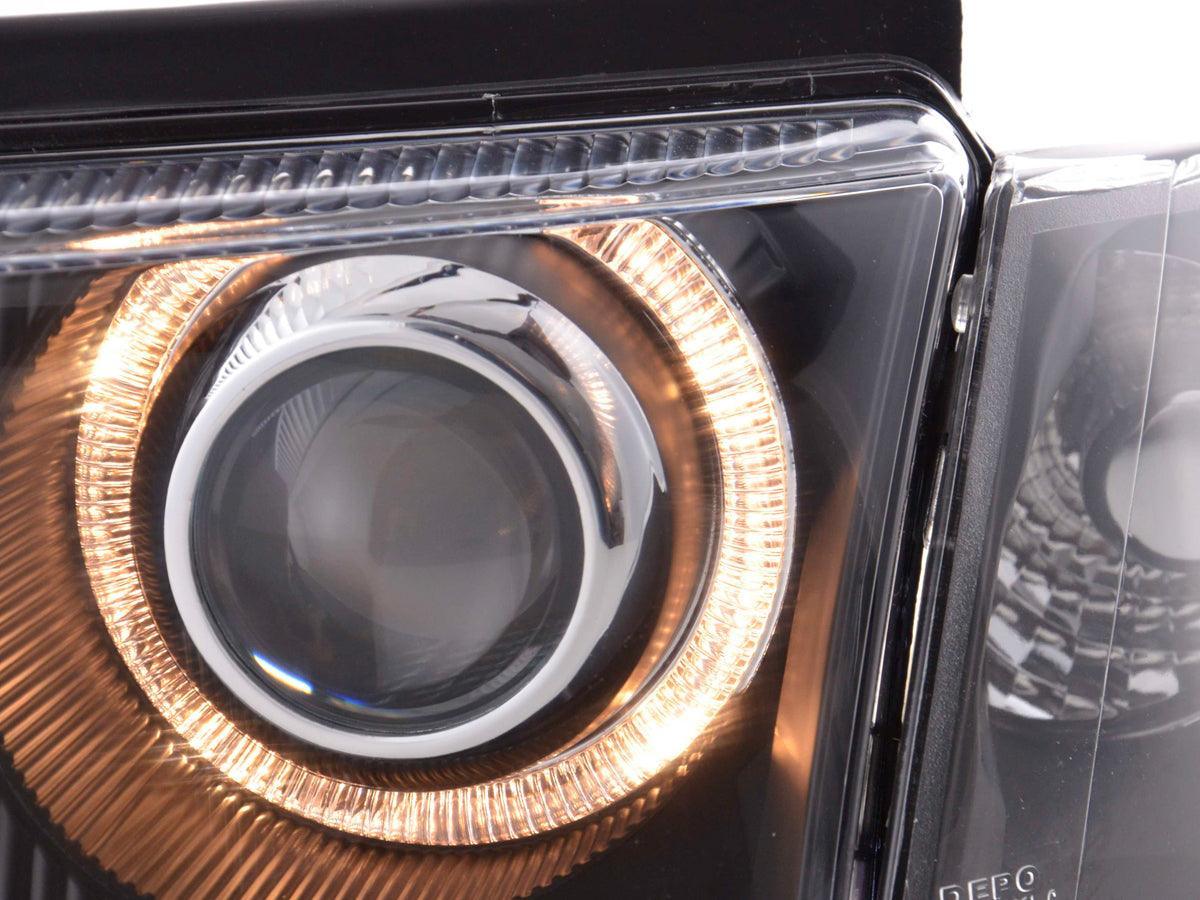 VW Passat B5 3B Black Angel Eyes Headlights (1997-2000) - K2 Industries