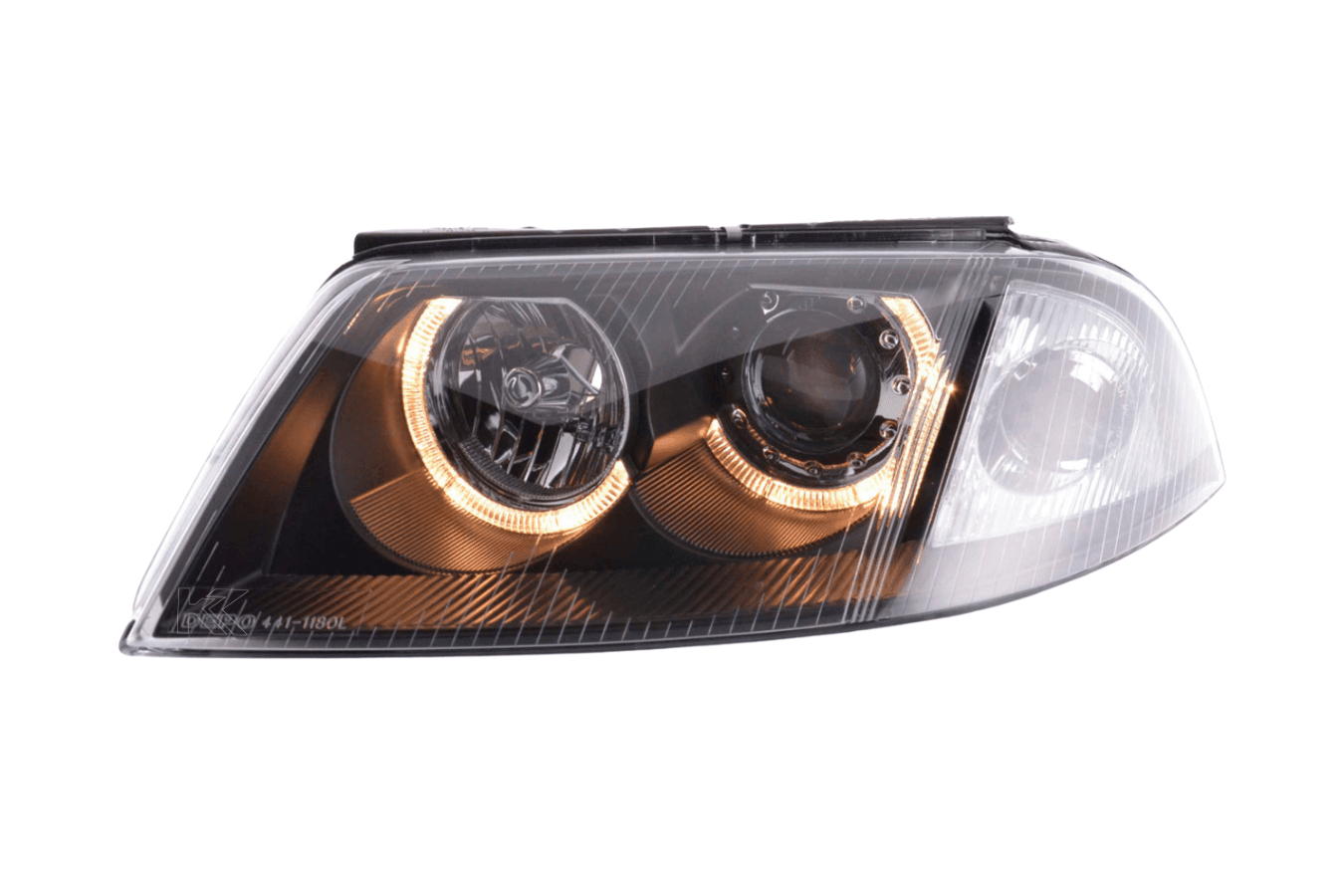 VW Passat B5 3BG Black Angel Eyes Headlights (2000-2005) - K2 Industries