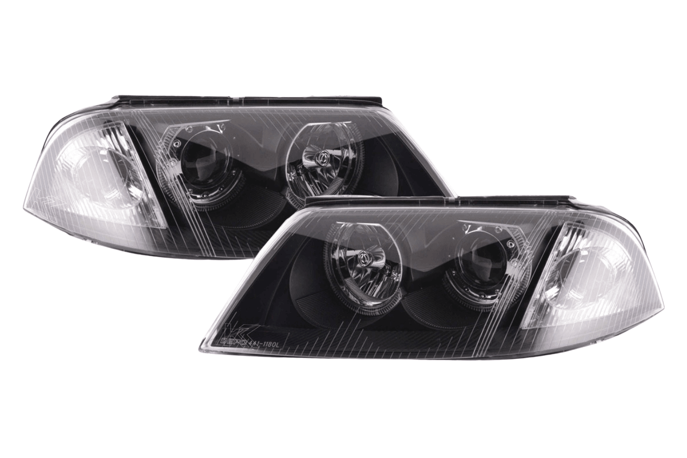 VW Passat B5 3BG Black Angel Eyes Headlights (2000-2005) - K2 Industries