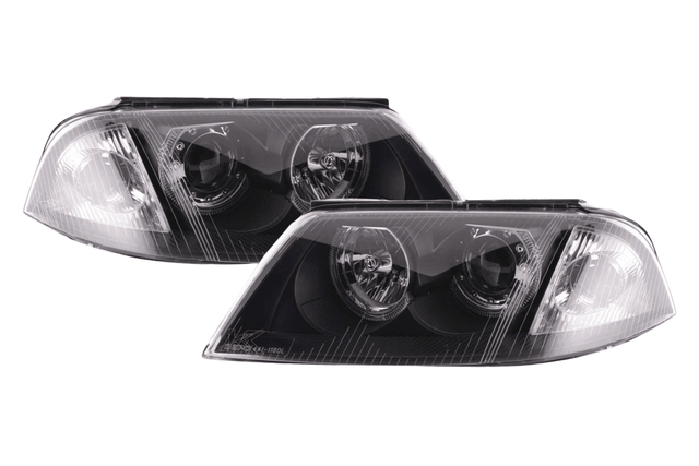 VW Passat B5 3BG Black Angel Eyes Headlights (2000-2005) - K2 Industries