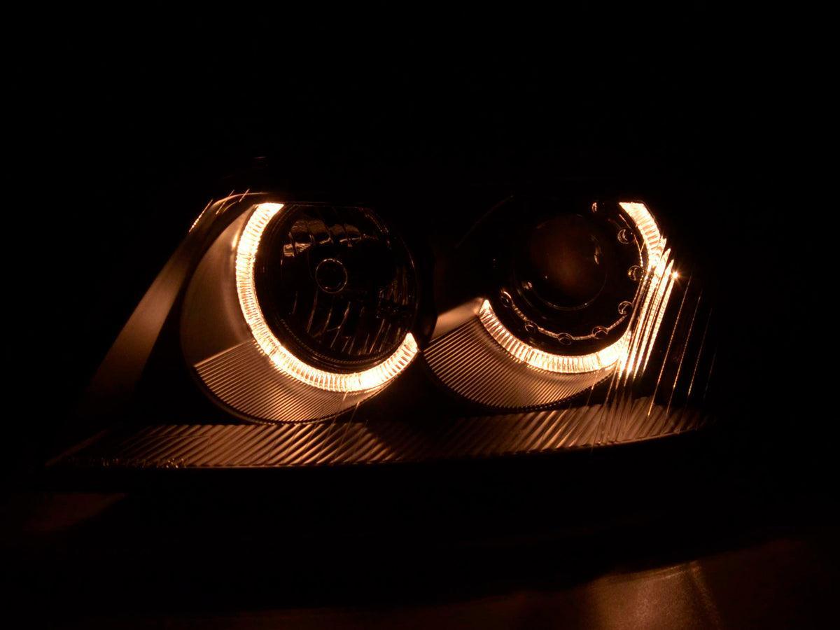 VW Passat B5 3BG Black Angel Eyes Headlights (2000-2005) - K2 Industries