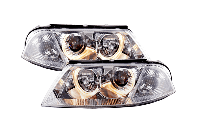 VW Passat B5 3BG Chrome Angel Eyes Headlights (2000-2005) - K2 Industries