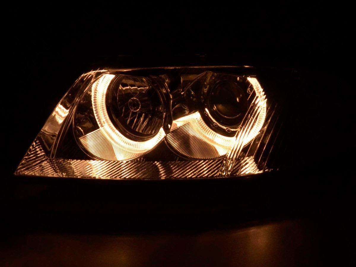 VW Passat B5 3BG Chrome Angel Eyes Headlights (2000-2005) - K2 Industries