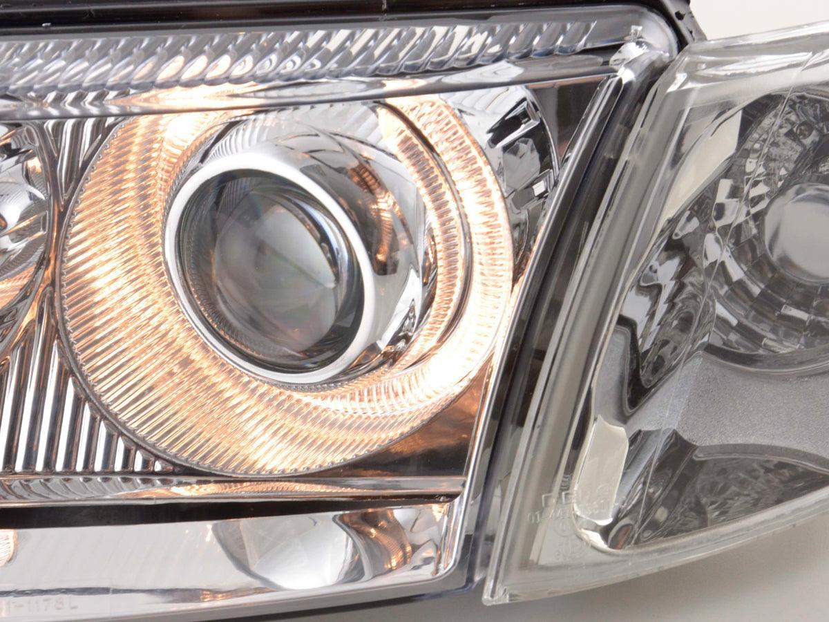 VW Passat B5 Chrome Angel Eye Headlights (1997-2000) - K2 Industries