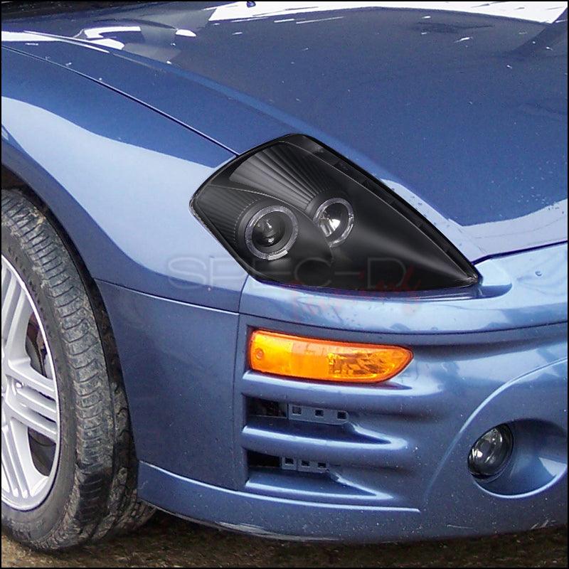 Spec-D Projector Headlights Mitsubishi Eclipse (2000-2005) LED Halo Black or Chrome