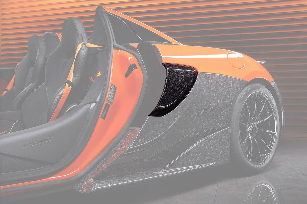 2018-2021 McLaren 600LT OEM Style Carbon Fiber Quarter Panel Side Scoops