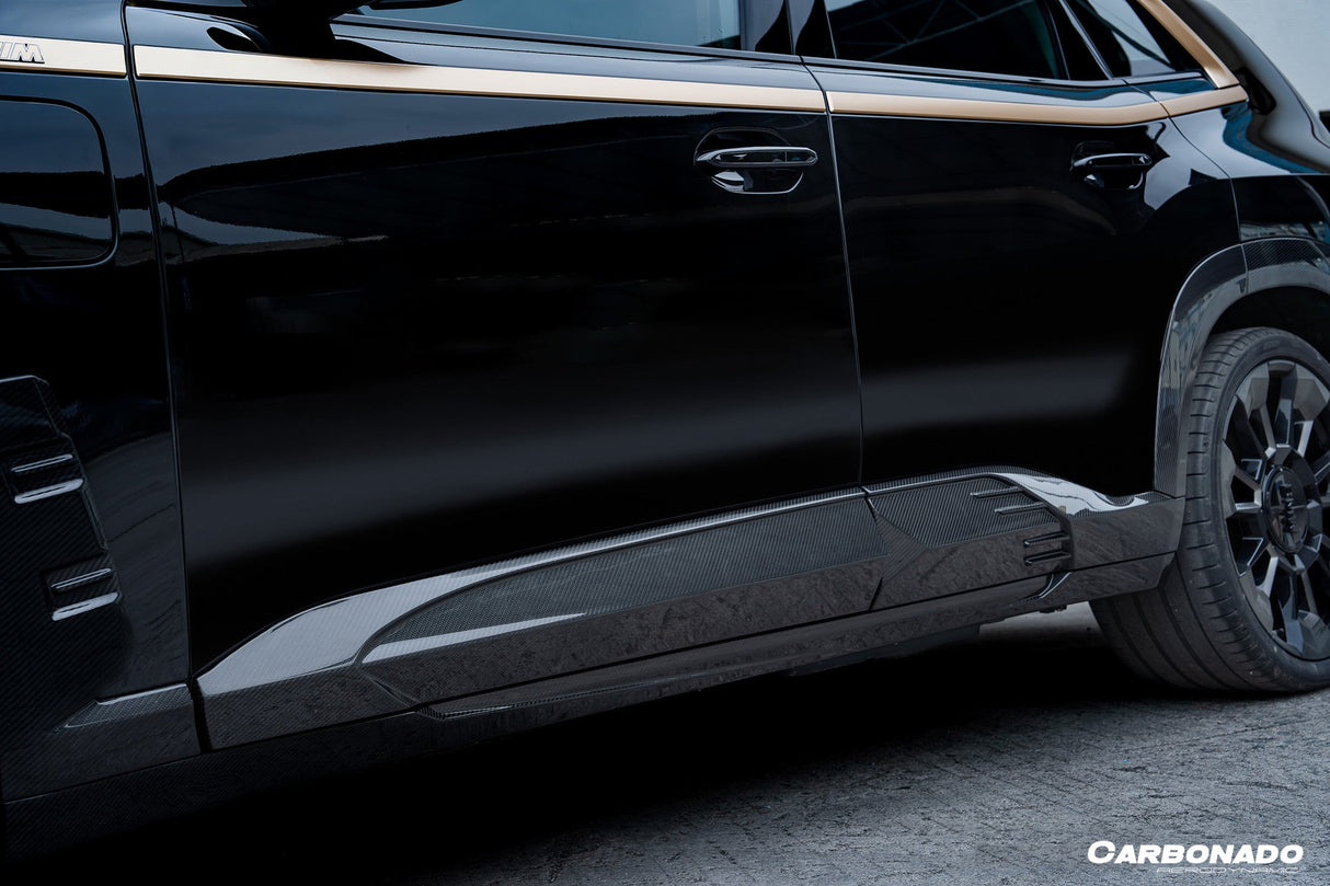 2023-2026 BMW XM G09 LD Style Dry Carbon Fiber Side Skirts With Under Board