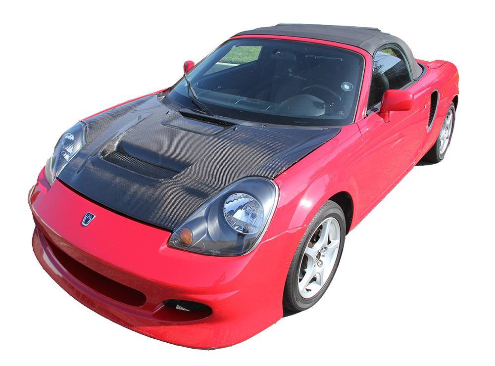 2000-2005 Toyota MRS 2 doors V Line Style Carbon Fiber Black Hood