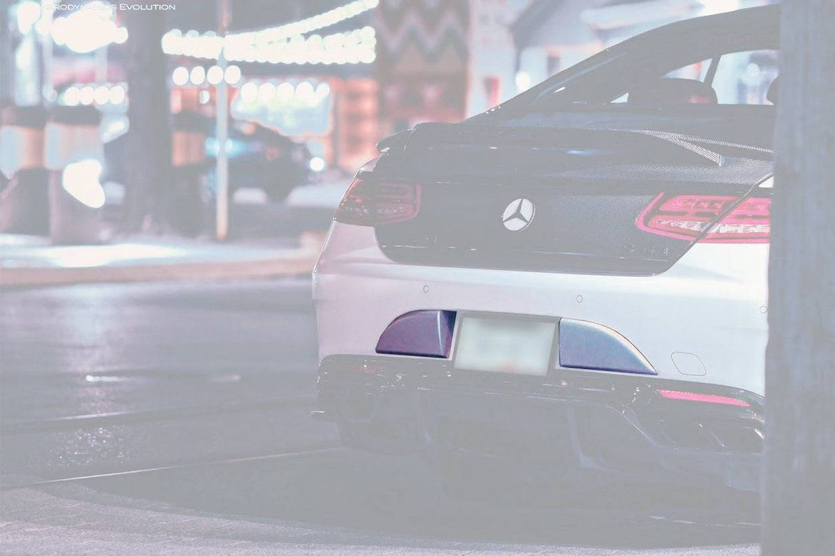 2014-2021 Mercedes Benz C217 S63  S65 AMG Coupe OE Style Carbon Fiber Rrar Bumper Caps