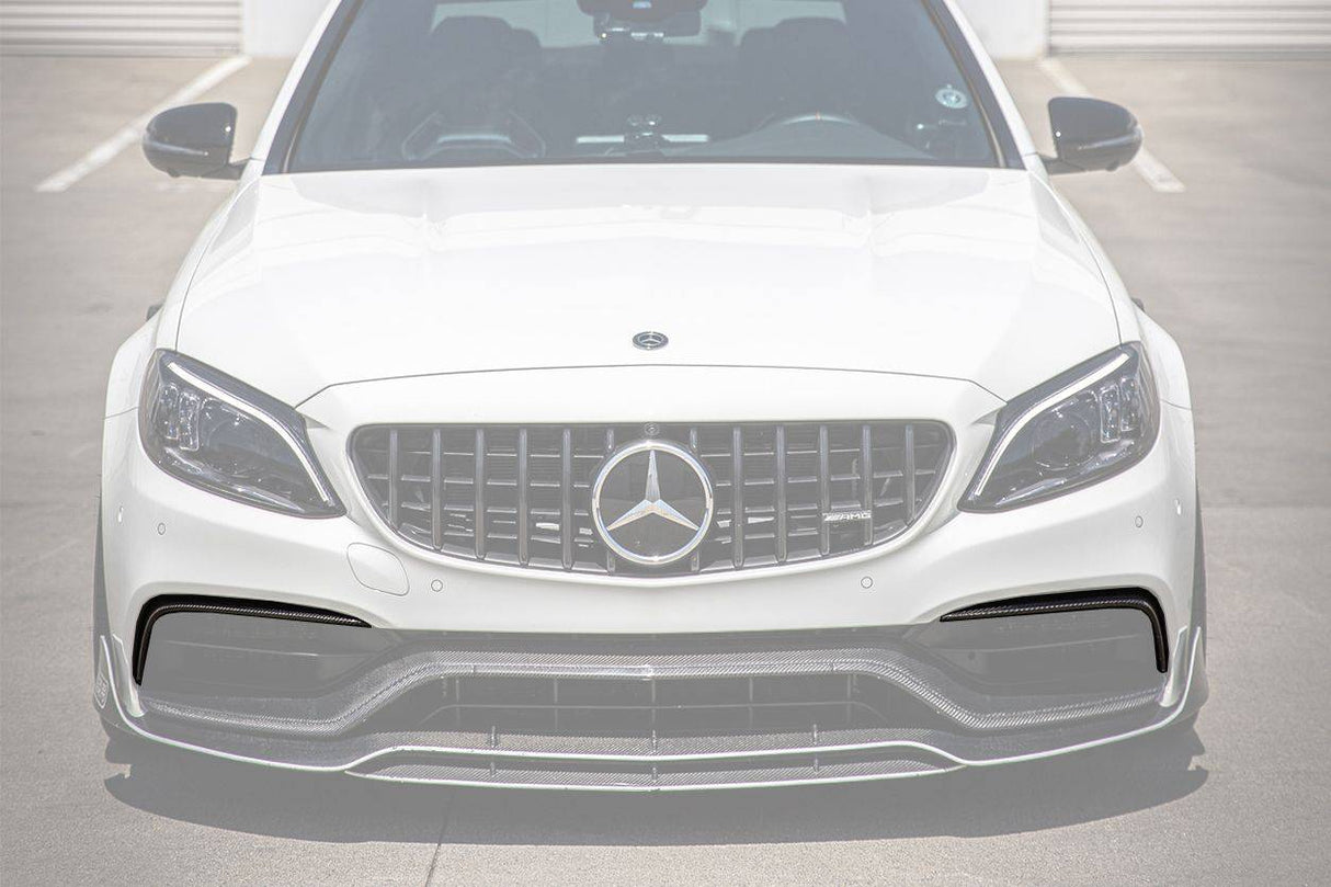 2015-2021 Mercedes Benz W205 C63  S AMG Sedan  Coupe Carbon Fiber Front Bumper Canards