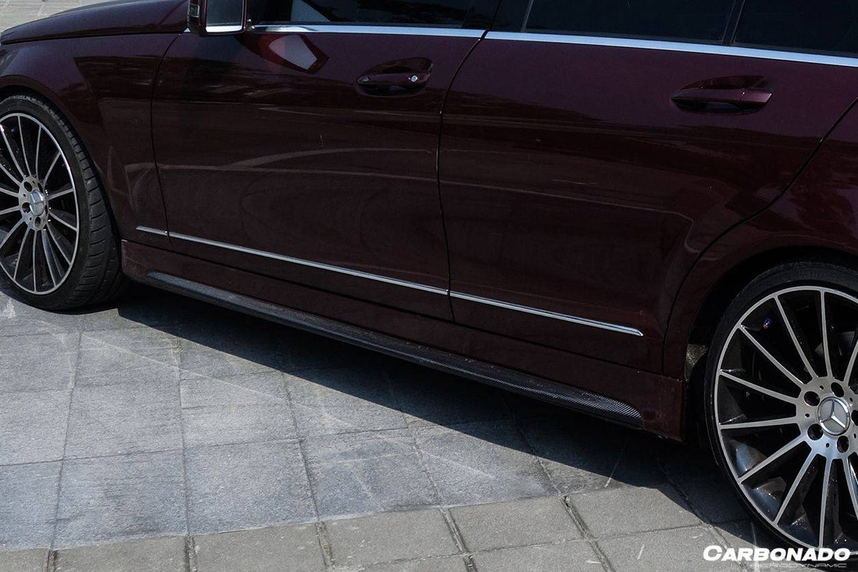 2008-2014 Mercedes Benz C Class W204 Sedan P Style Side Skirts