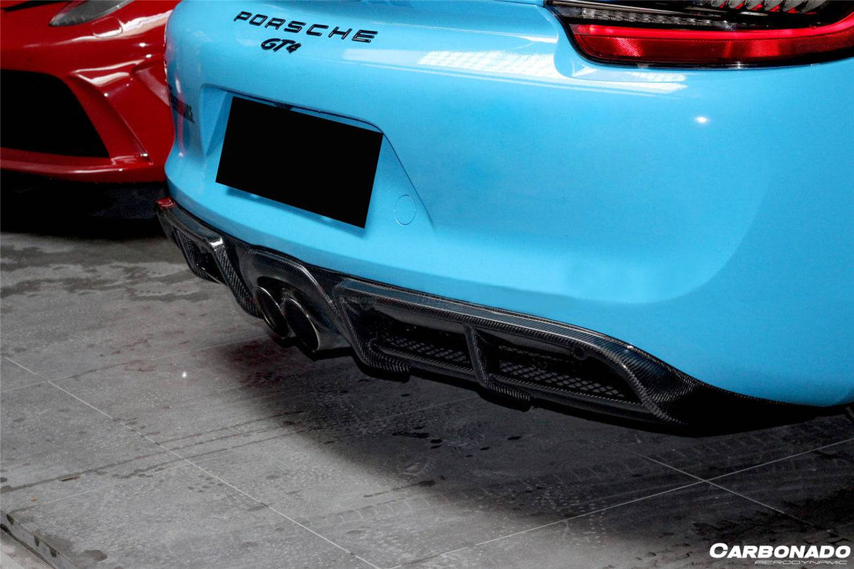 2012-2016 Porsche 981 Boxster  Cayman GT4 Style Rear Diffuser