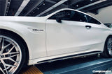 2015-2021 Mercedes Benz W205 C63 S AMG Coupe Carbon Fiber Side Skirts Extension Add On Lip